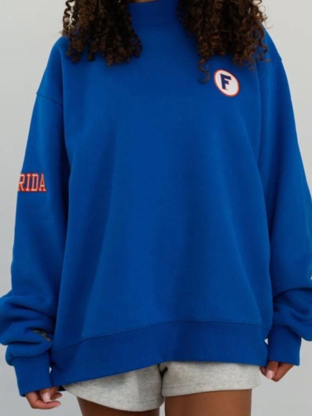 Parke x '47 Florida Fleece Graphic Mockneck - Blue - S/M - NWT